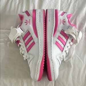 adidas pink and white sneakers